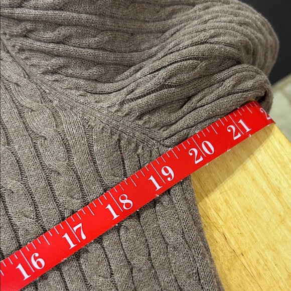 Sonoma Women's Cable Knit Sweater - Taupe - Picture 9 of 13